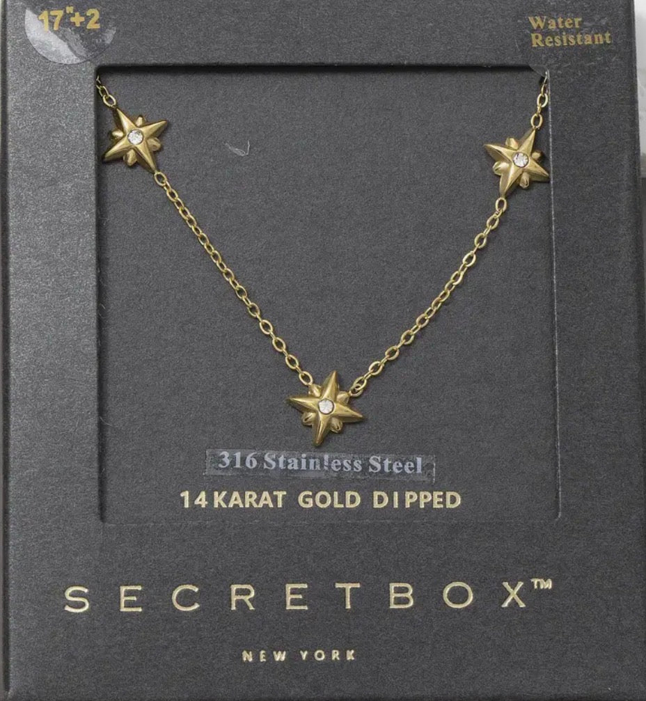 Triple Star Necklace