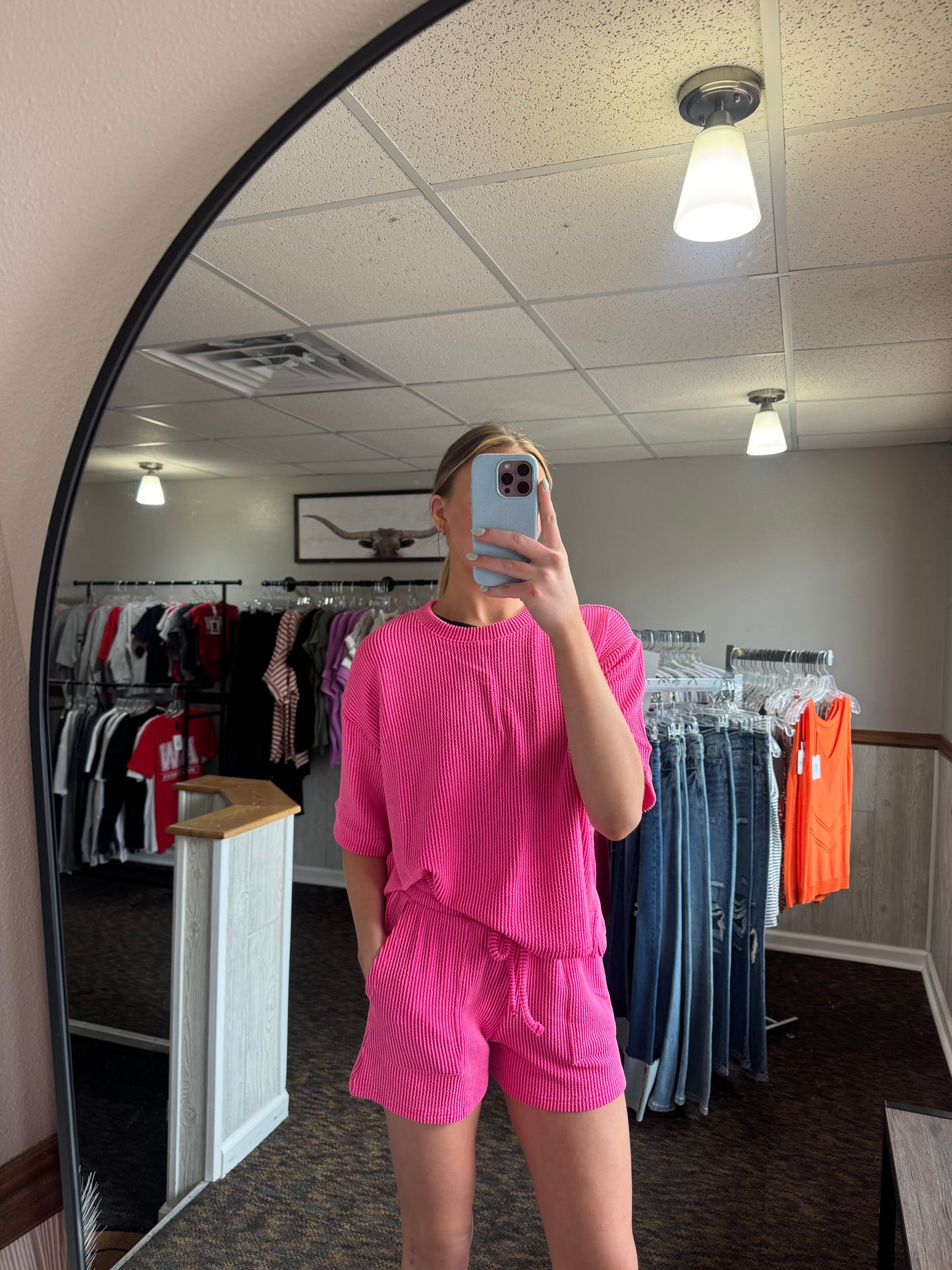 Hot Pink Ribbed Set