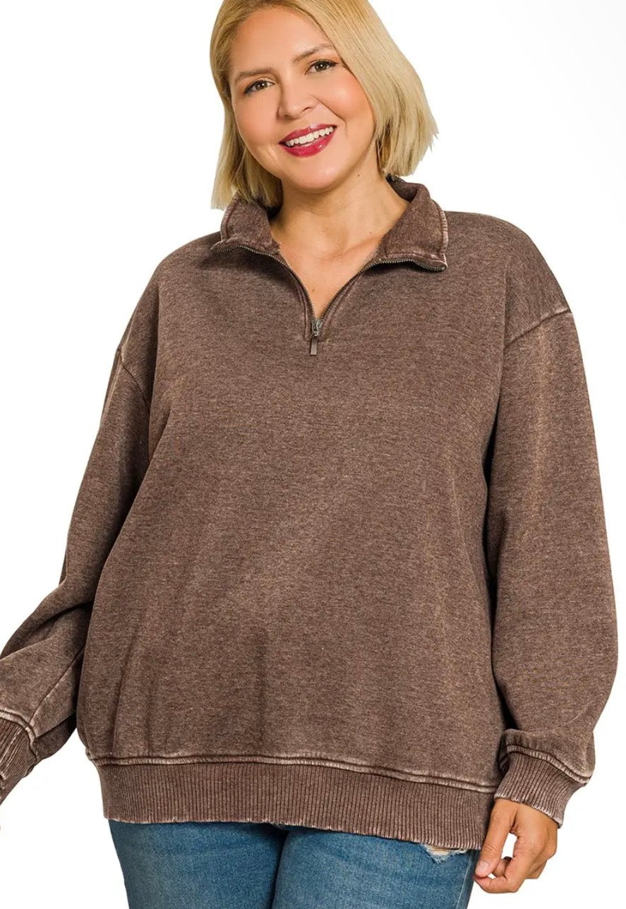 Plus Size- Chocolate Pullover