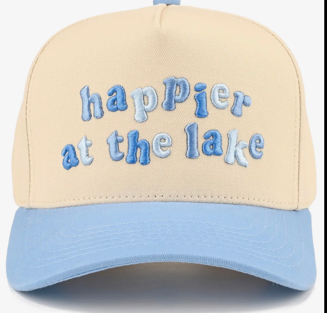 Happier at the lake hat