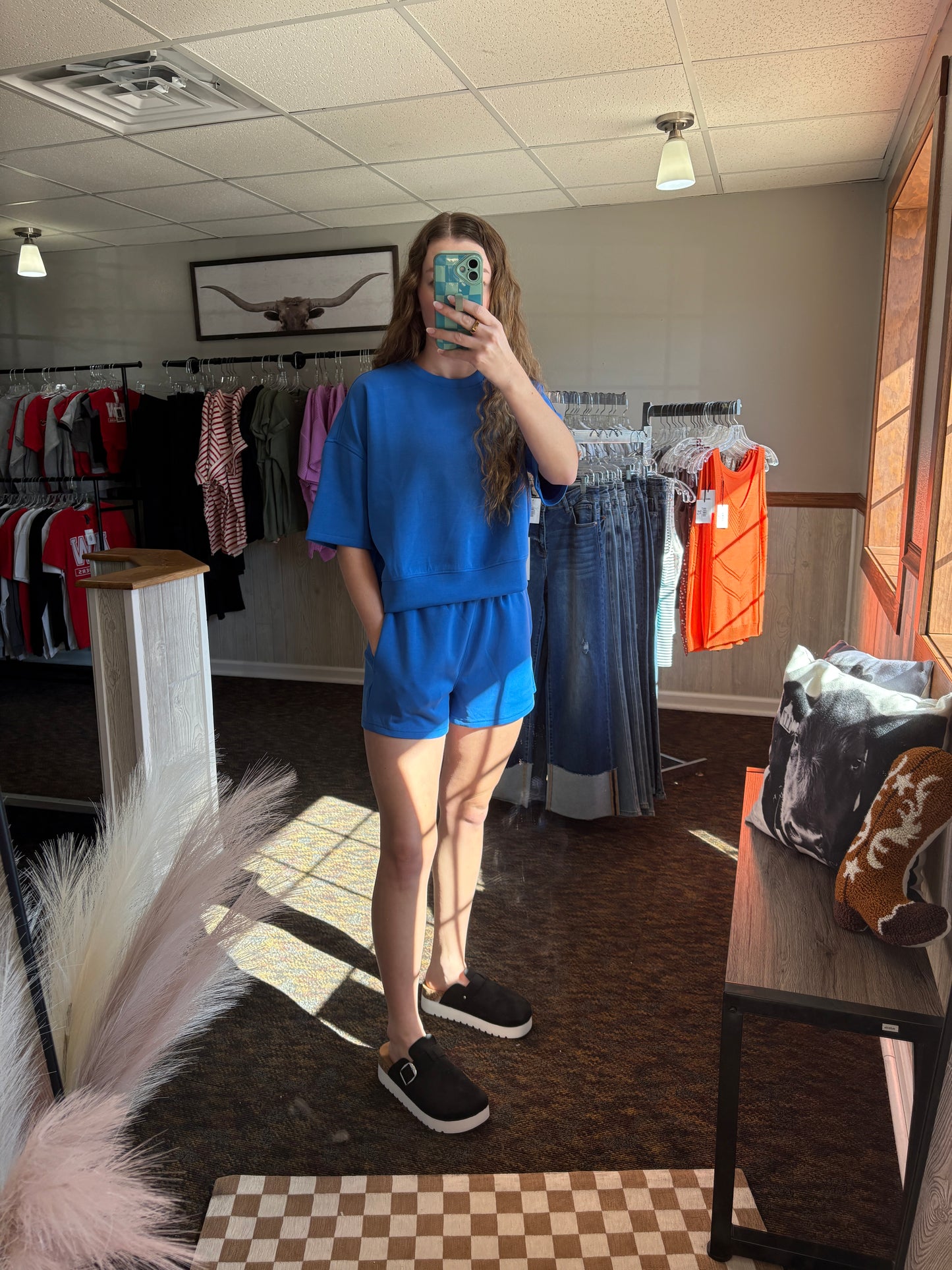 Blue Tee/ Shorts Set