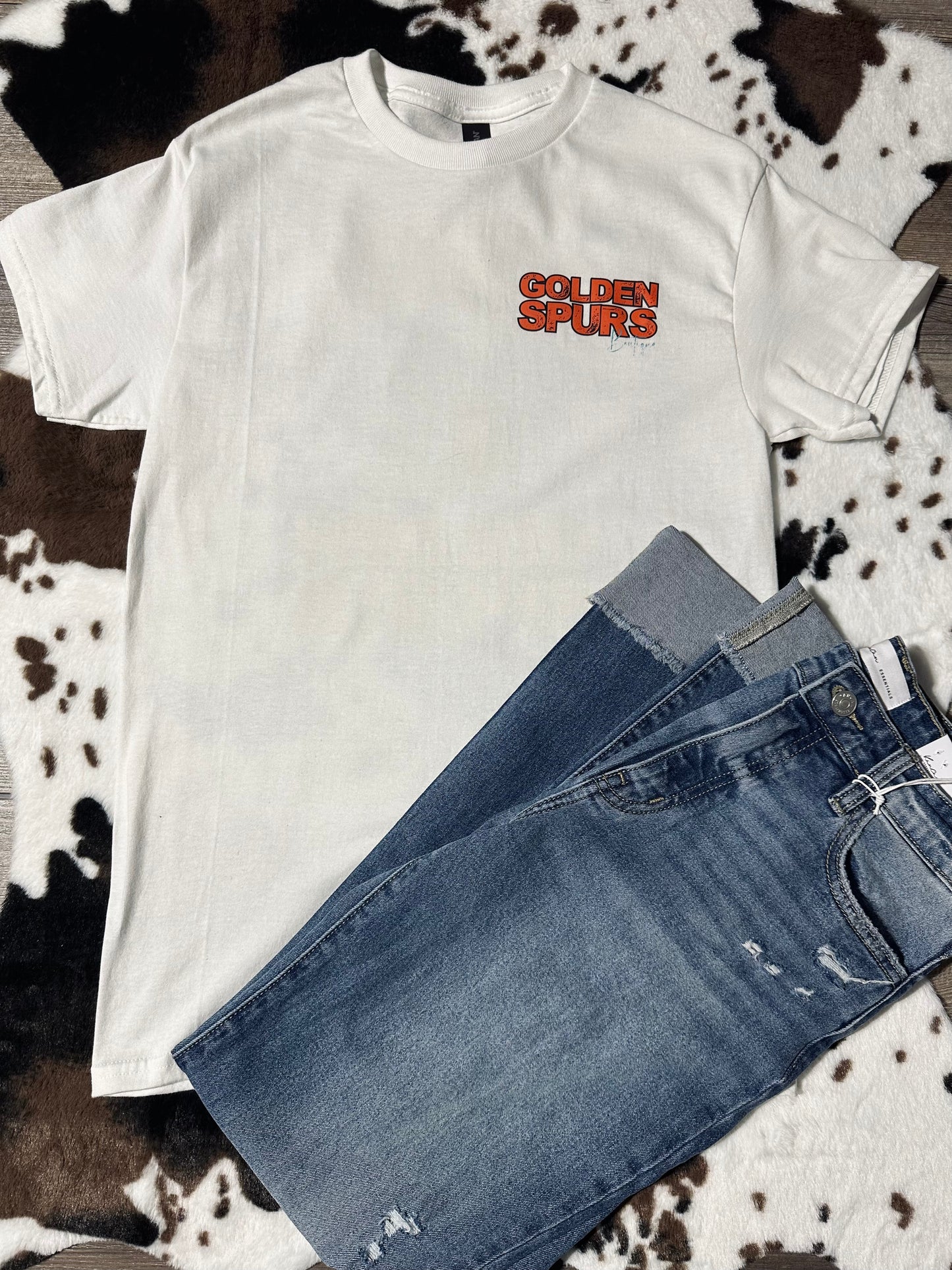 Golden Spurs Tee- White