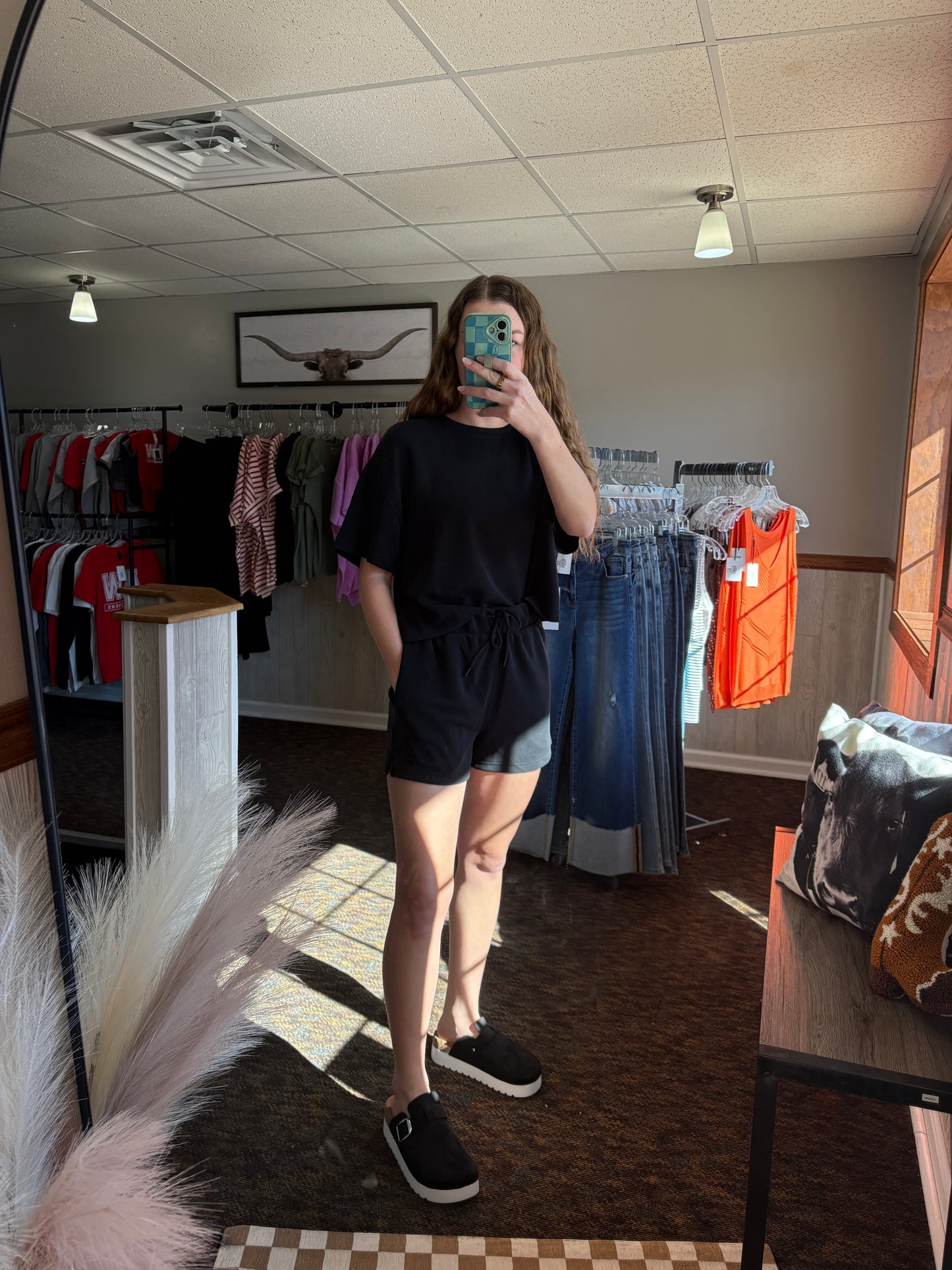 Black Tee/ Shorts Set