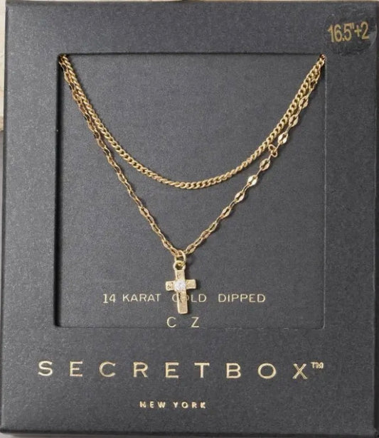 Layered Cross Necklace
