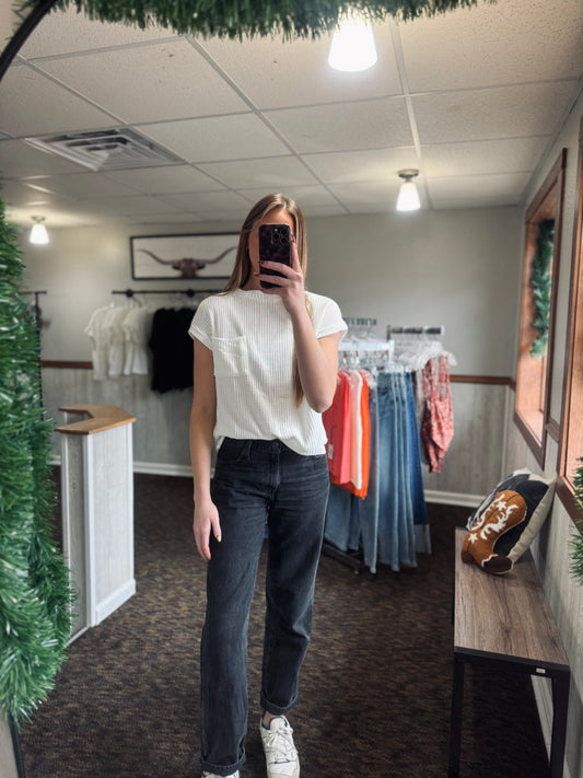 Ivory Cap Sleeve Sweater