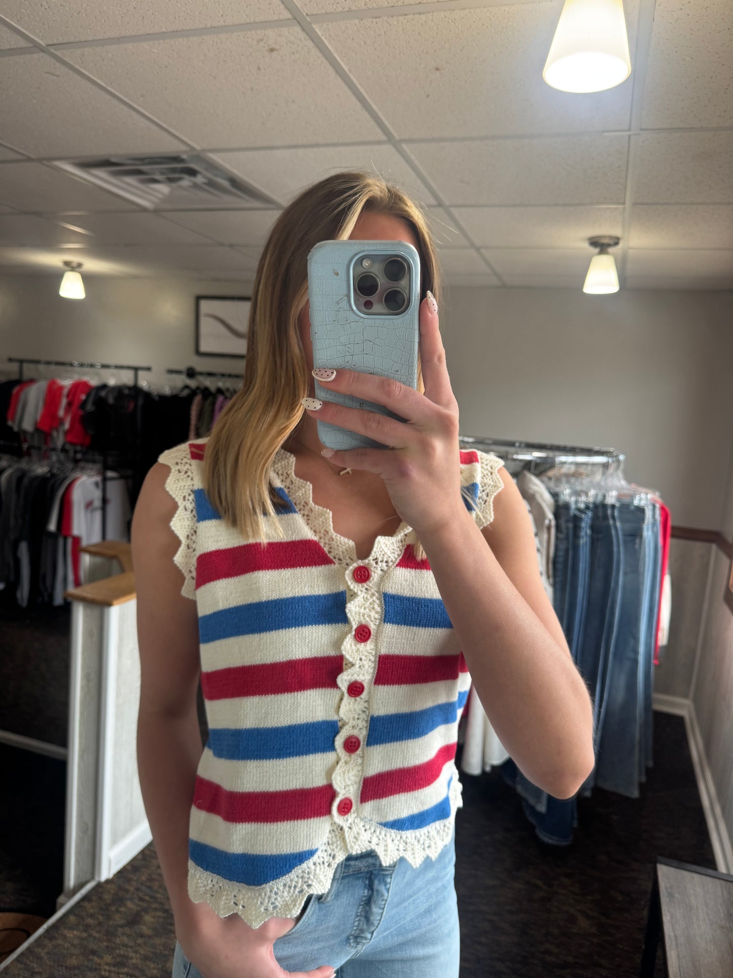 Red White Blue Vest