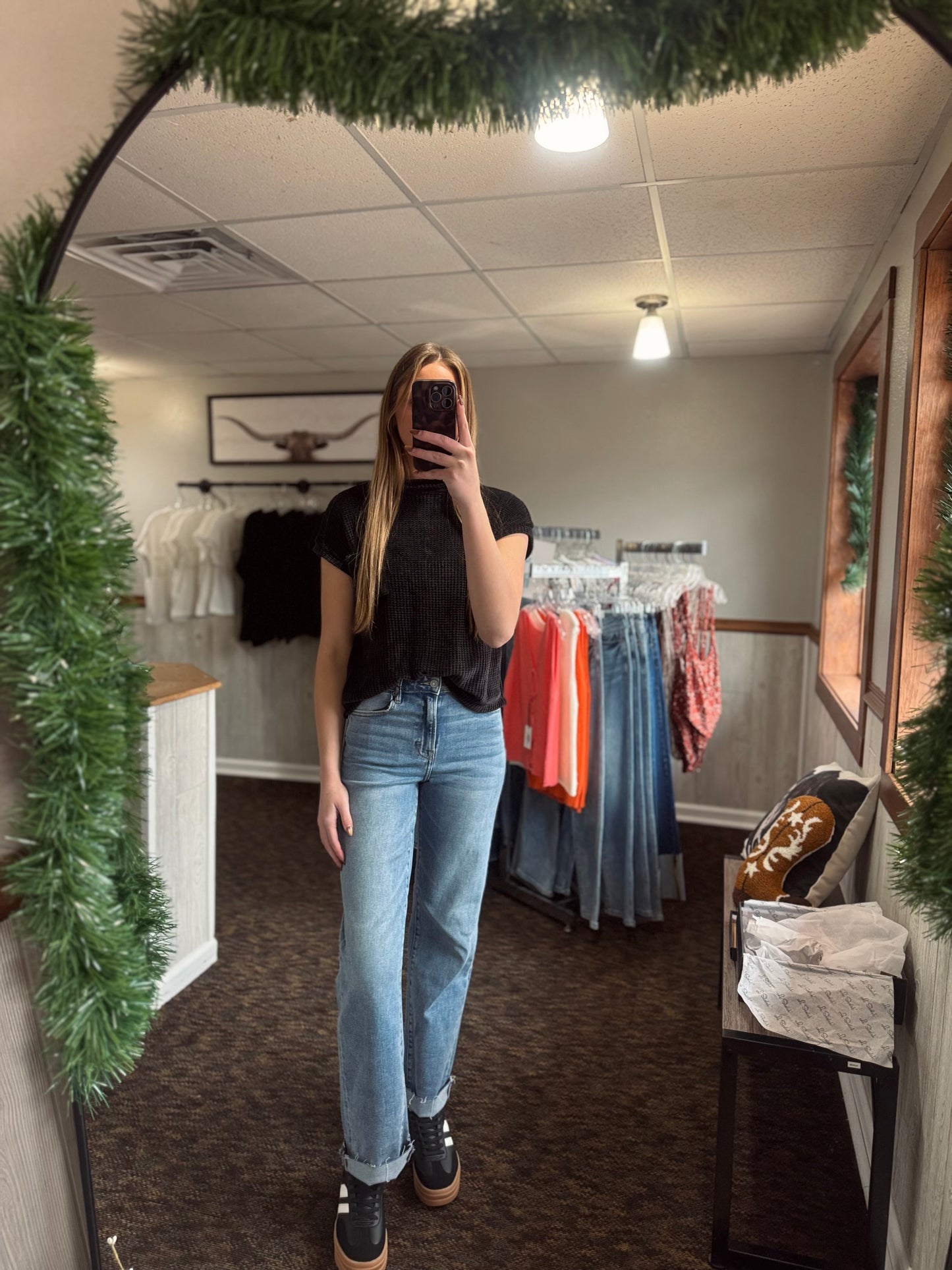 Black Cap Sleeve Sweater