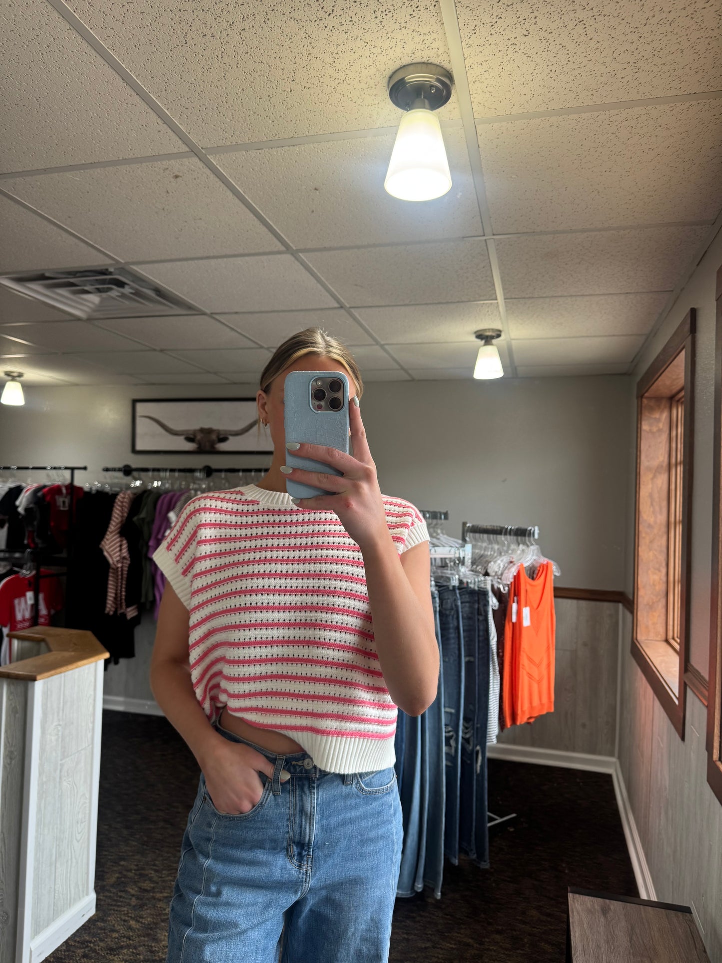 Sleeveless Striped Top