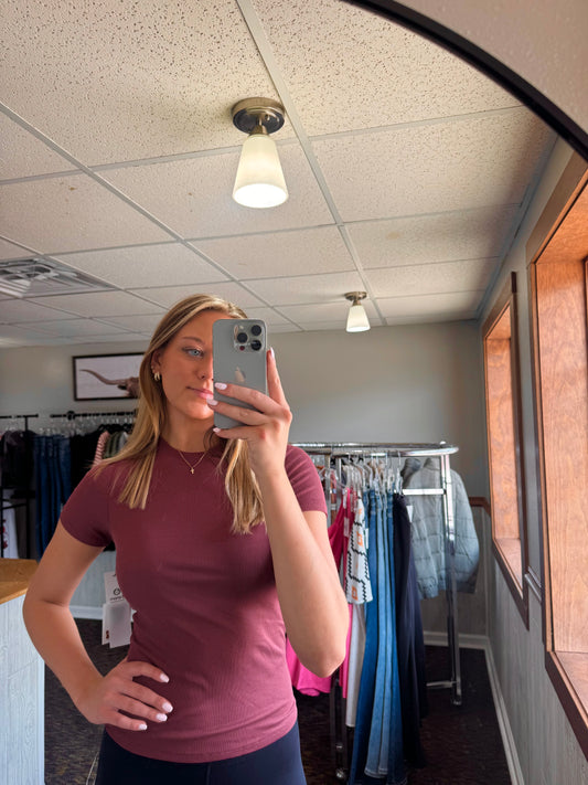 Mono B Ribbed Short Sleeve
