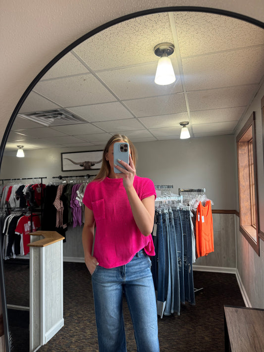Pink Cap Sleeve Sweater