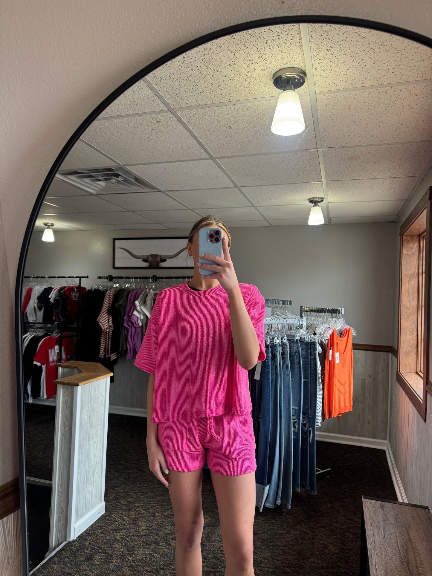 Hot Pink Ribbed Set