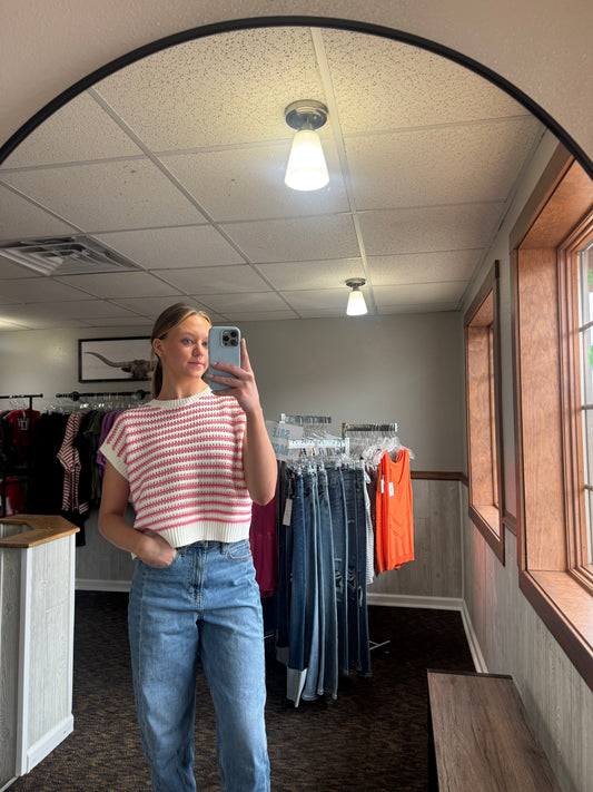 Sleeveless Striped Top