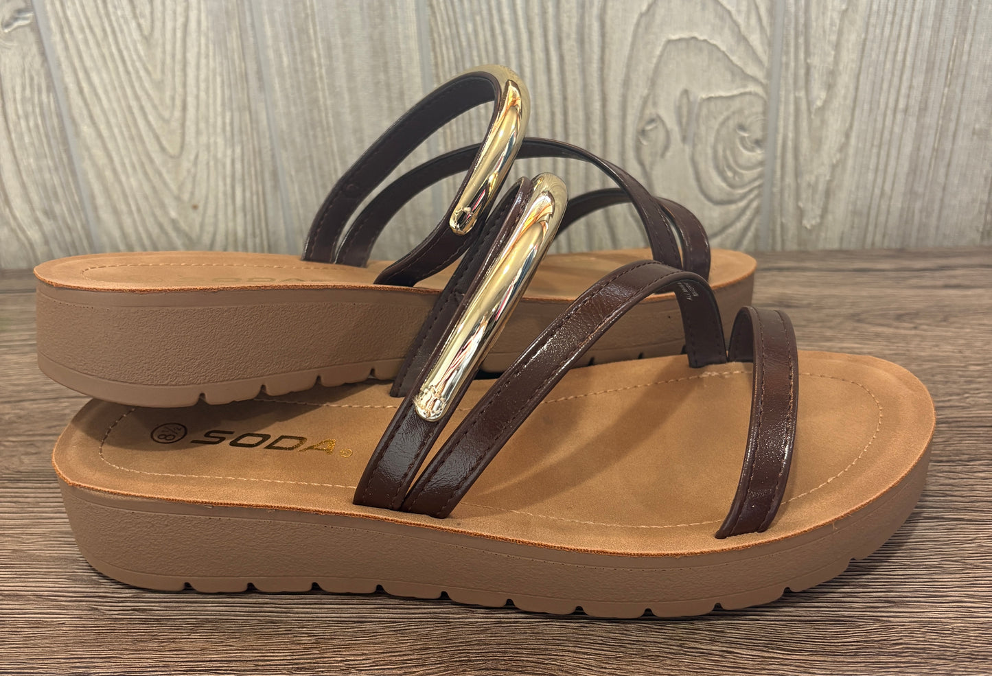 Brown & Gold Sandals