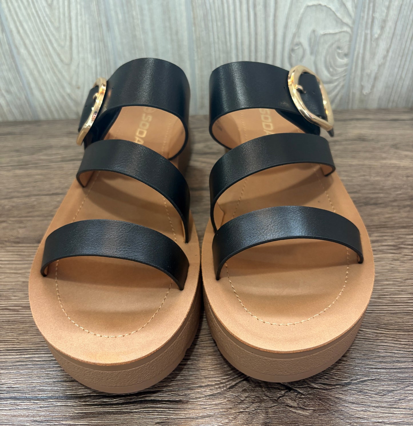 Black & Gold Sandals