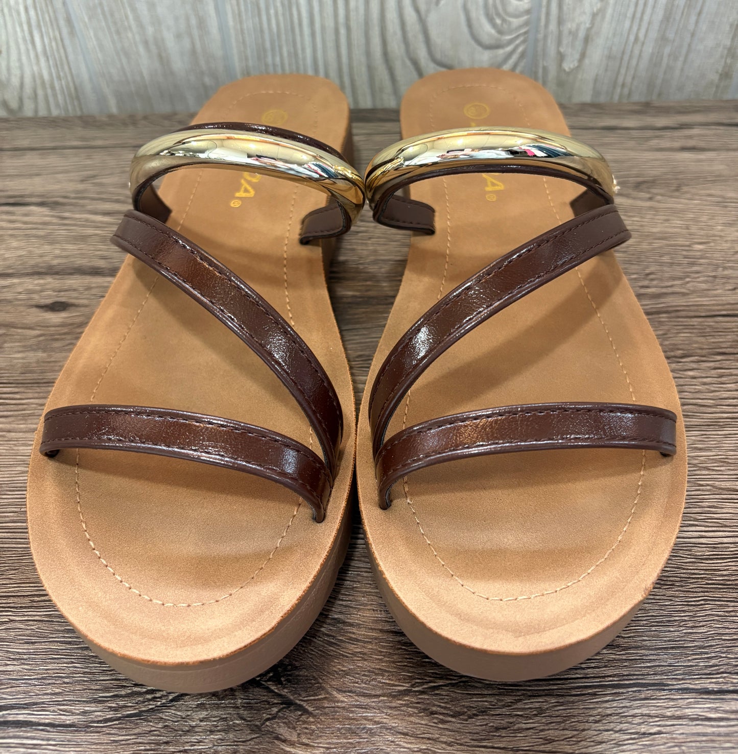 Brown & Gold Sandals