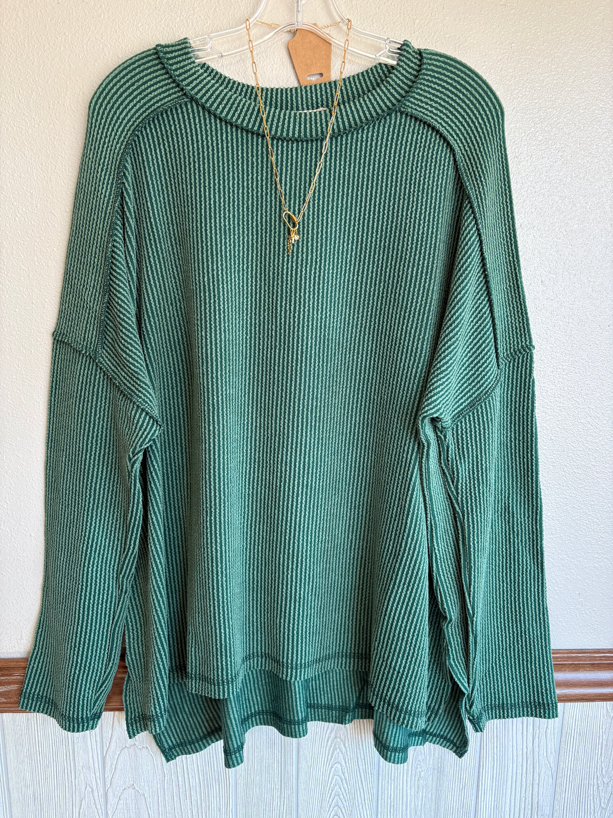Plus Size- Hunter Green Top