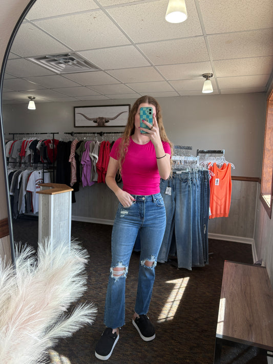 Magenta Short Sleeve