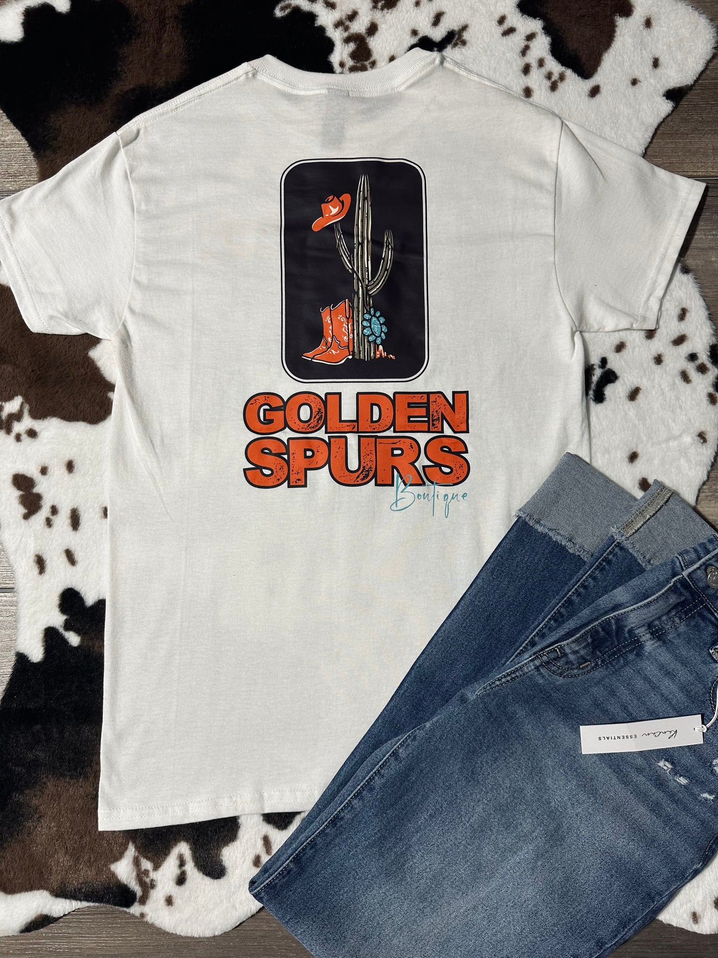 Golden Spurs Tee- White
