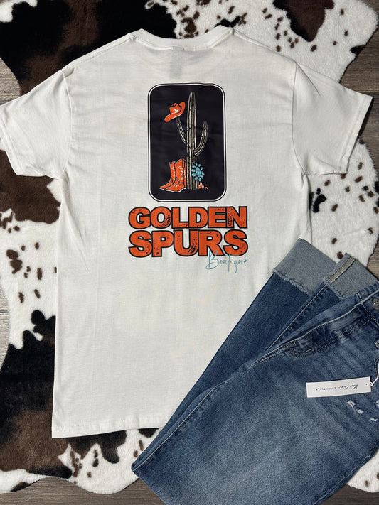 Golden Spurs Tee- White